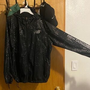 New Balance Black Jacket with Silver Sparkle